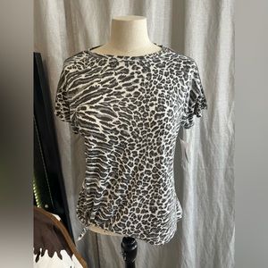 Vintage Havana cheeta grey print top